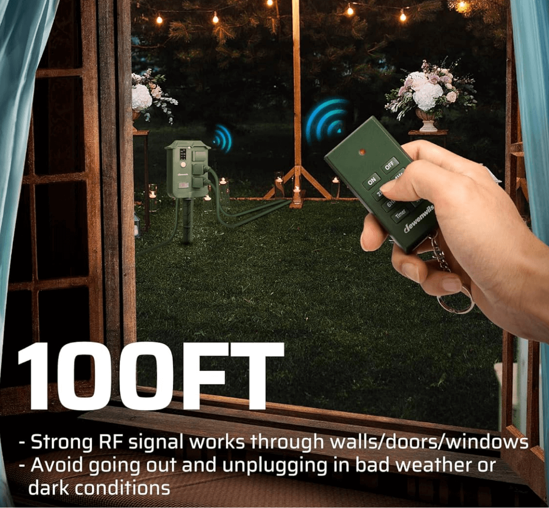 AutoLite™ 6-Outlet Outdoor Timer Stake w/ remote
