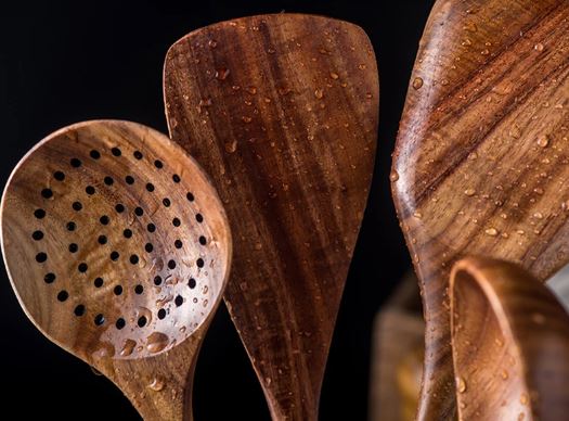 7 Pc Royal Teak Wooden Utensil Set