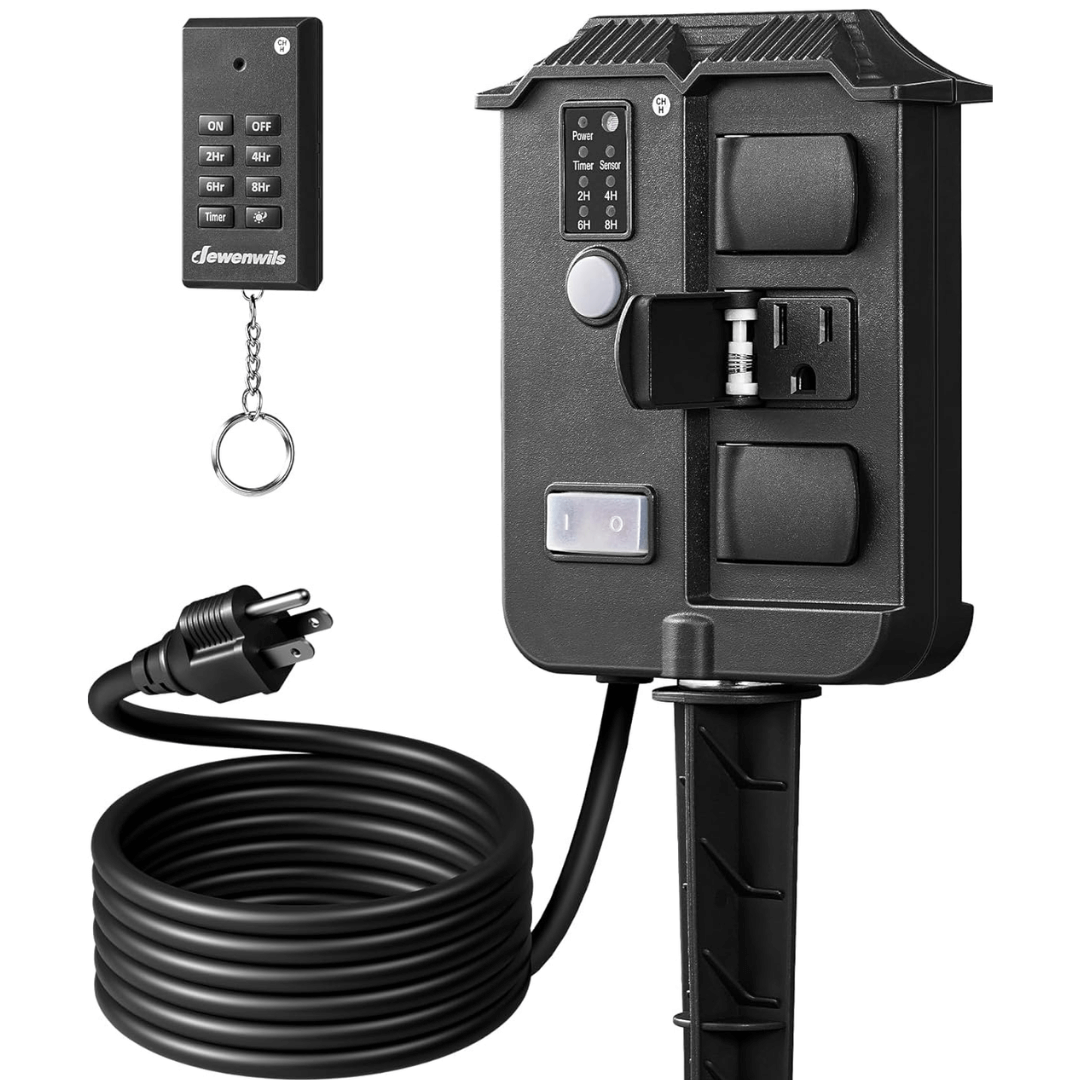 AutoLite™ 6-Outlet Outdoor Timer Stake w/ remote