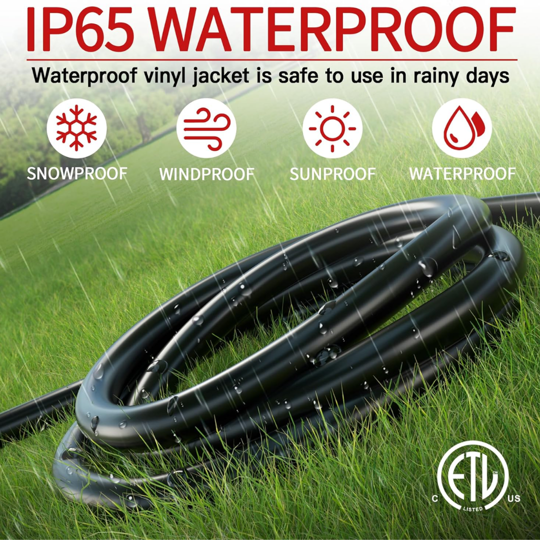15ft All-Weather Outdoor Extension Cord