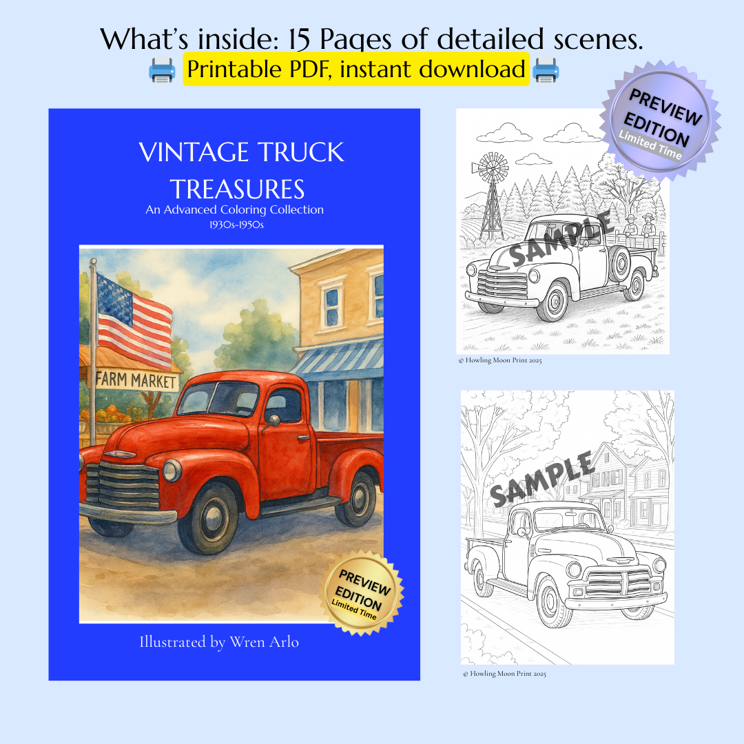 Vintage Truck Treasures — Volume 1 (Preview Edition -15 Pages, Digital PDF)