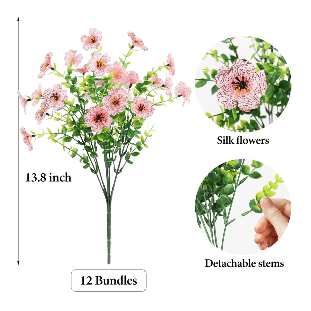 EverBlooms™ 12pc Outdoor Faux Flowers for Full Planters