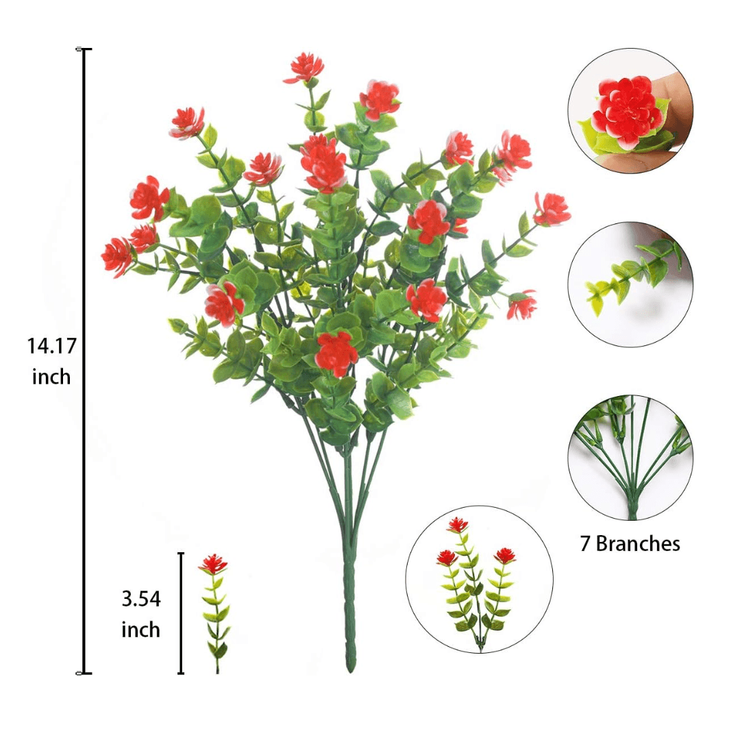 EverBlooms™ Outdoor Faux Flowers 8 Pieces for Full Planters