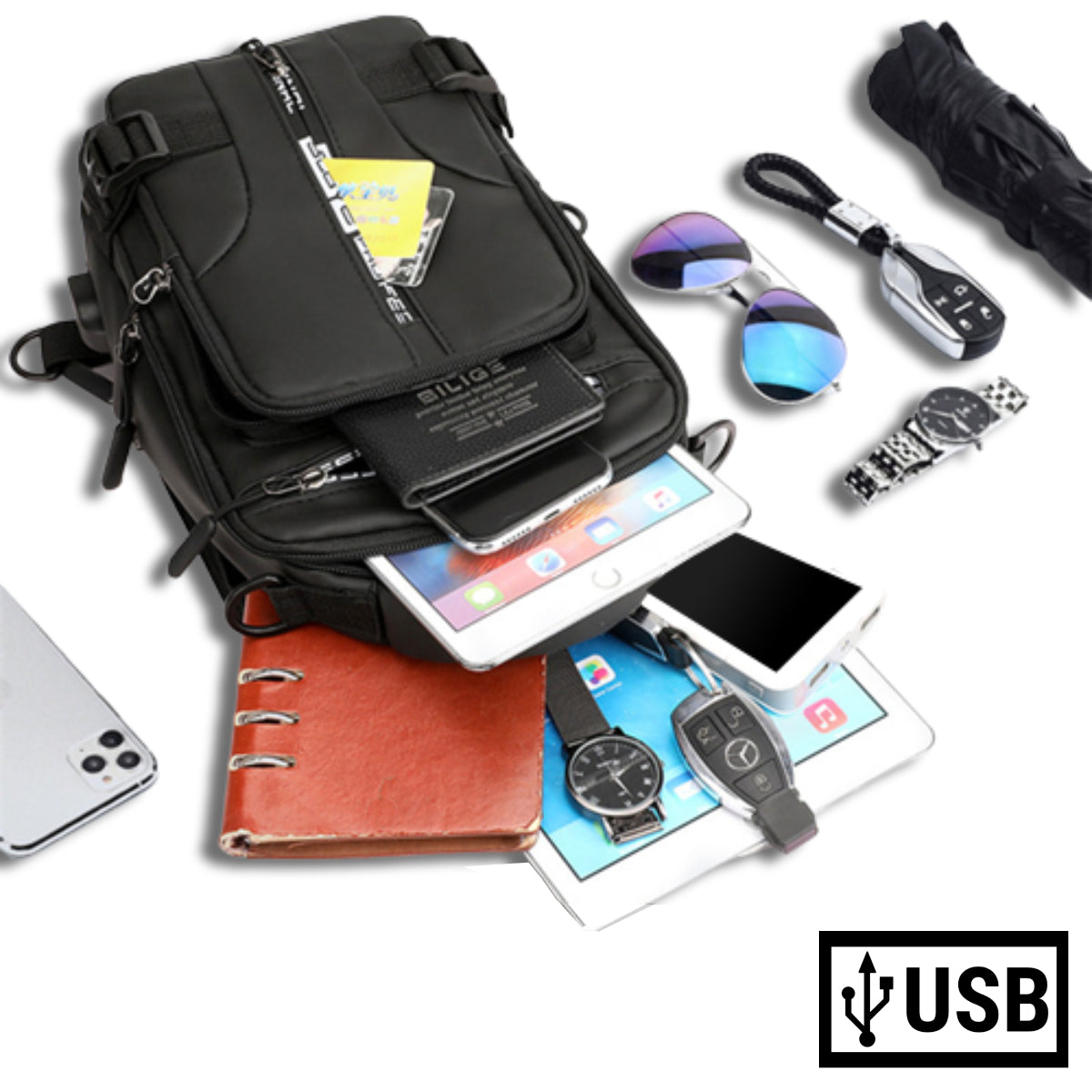 Waterproof Sling Crossbody Carry Backpack