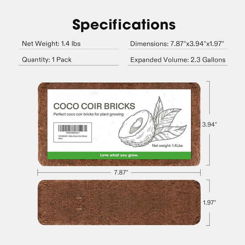 Premium Organic Coconut Coir Plant Bricks