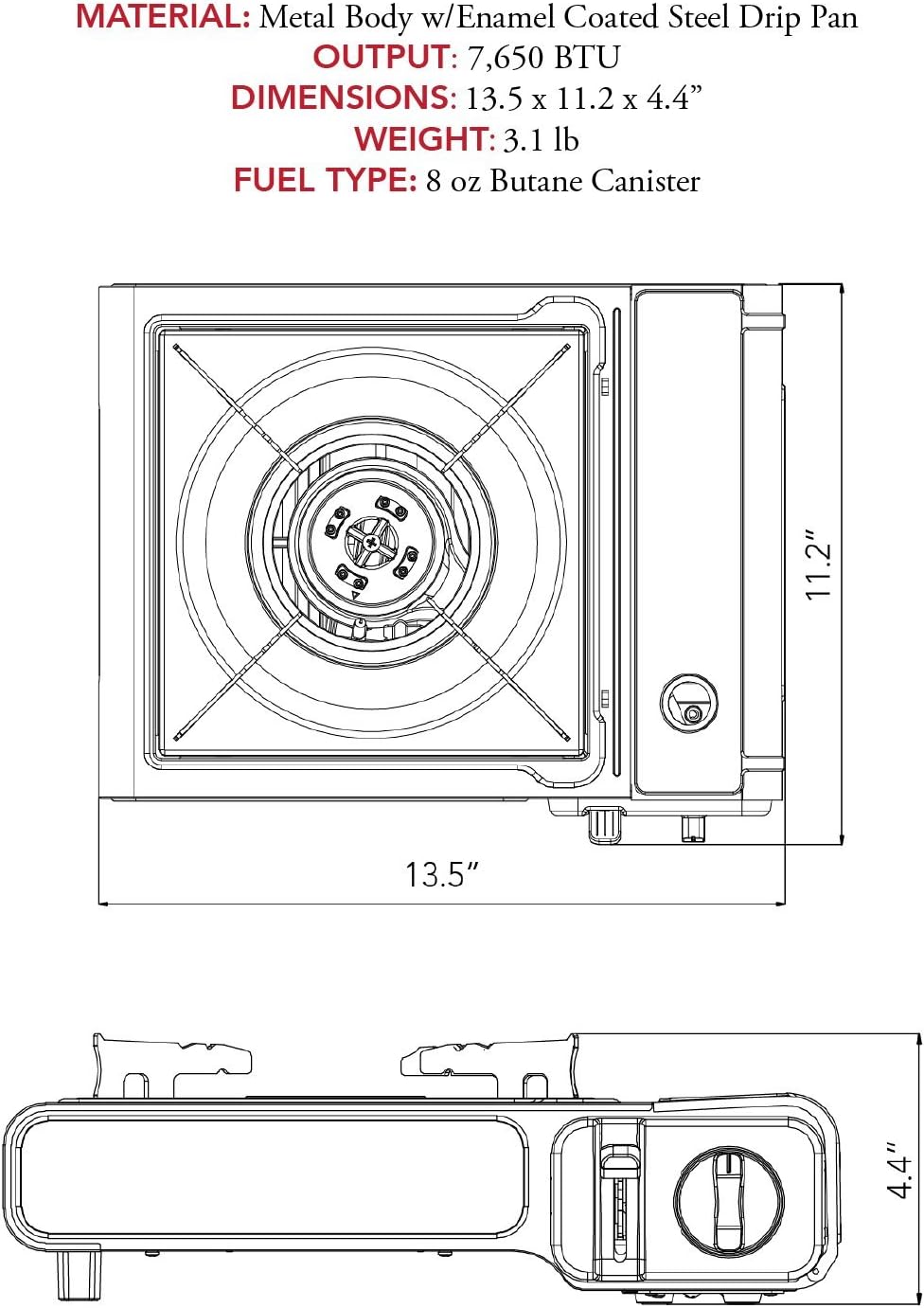Compact Butane Camp Stove