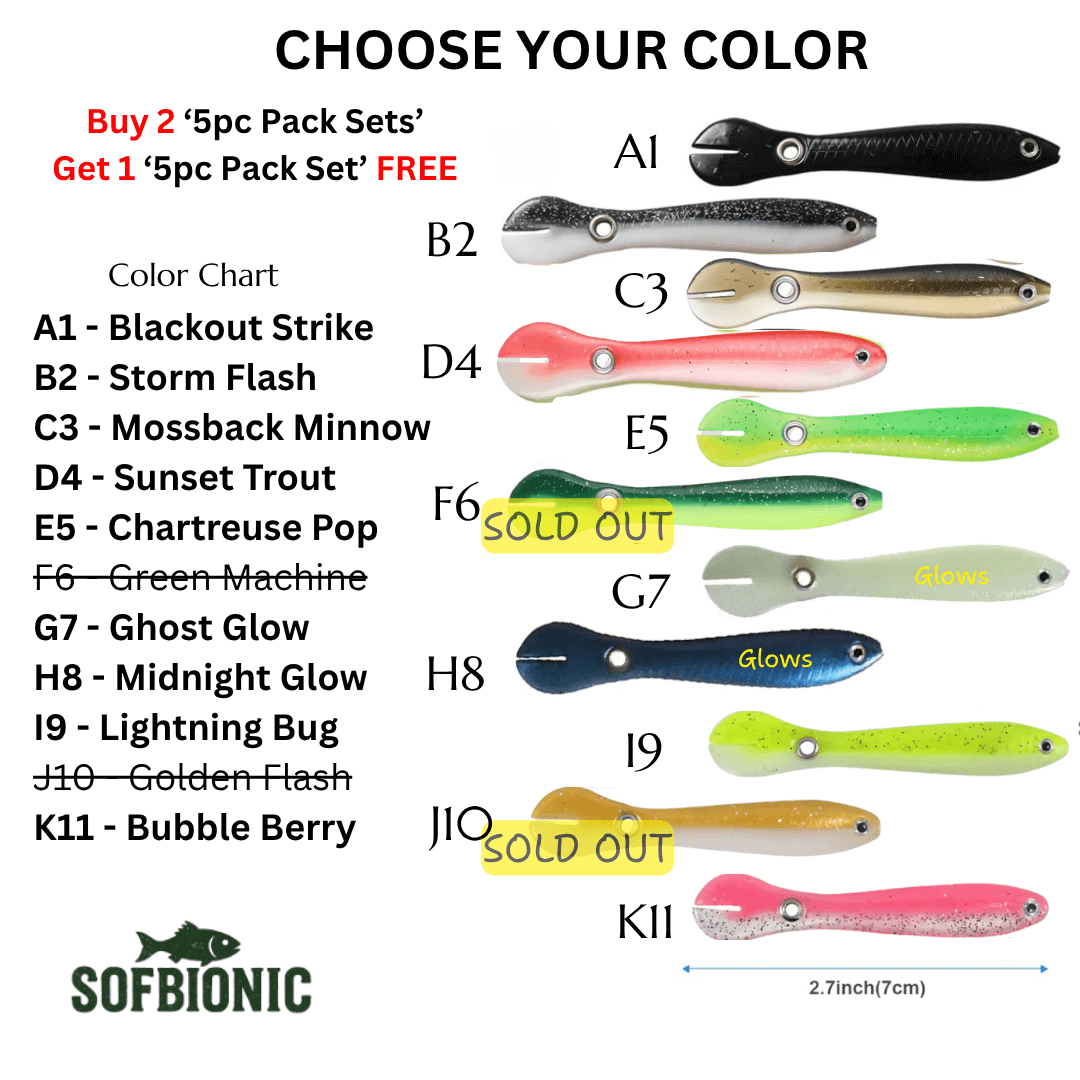 Sofbionic™ 3-Pack Swimbait Deal - Mix & Match (5pc Color Packs)