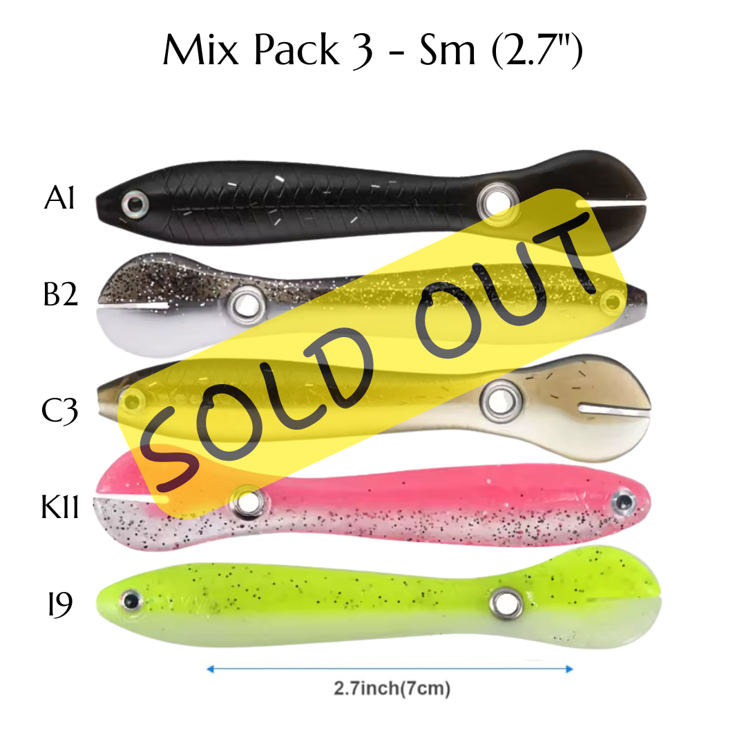 Sofbionic™ Strike Series – Small Water Mix 5-Piece Soft Lure Set (2.7")
