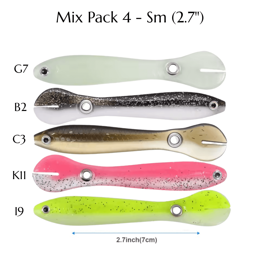 Sofbionic™ Strike Series – Small Water Mix 5-Piece Soft Lure Set (2.7")