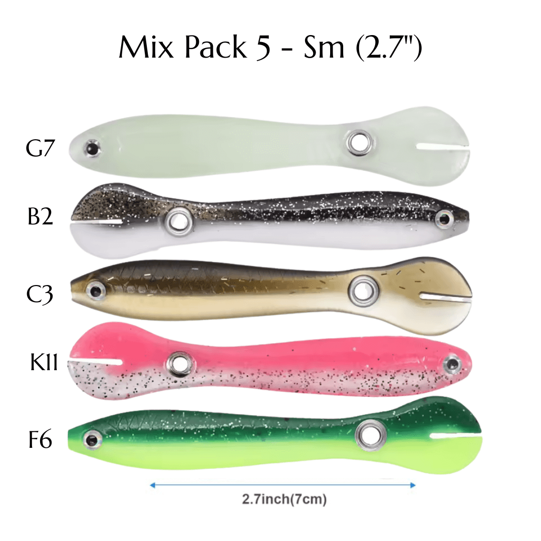 Sofbionic™ Strike Series – Small Water Mix 5-Piece Soft Lure Set (2.7")