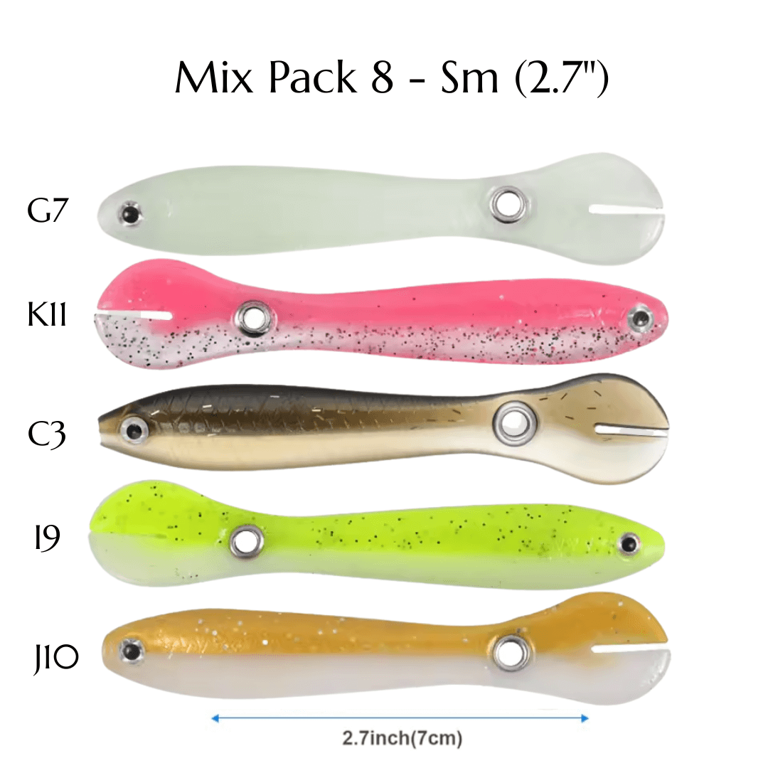 Sofbionic™ Strike Series – Small Water Mix 5-Piece Soft Lure Set (2.7")