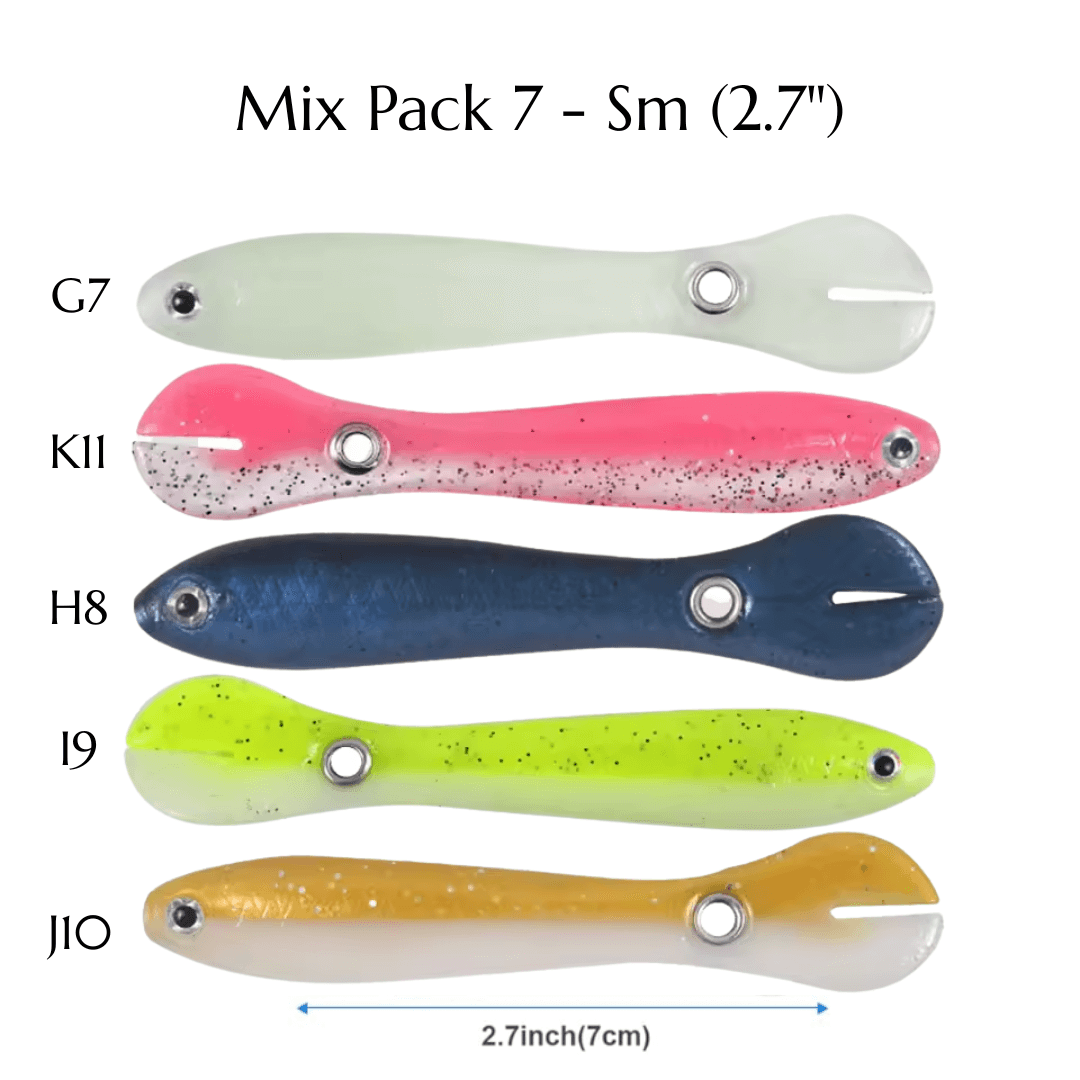Sofbionic™ Strike Series – Small Water Mix 5-Piece Soft Lure Set (2.7")