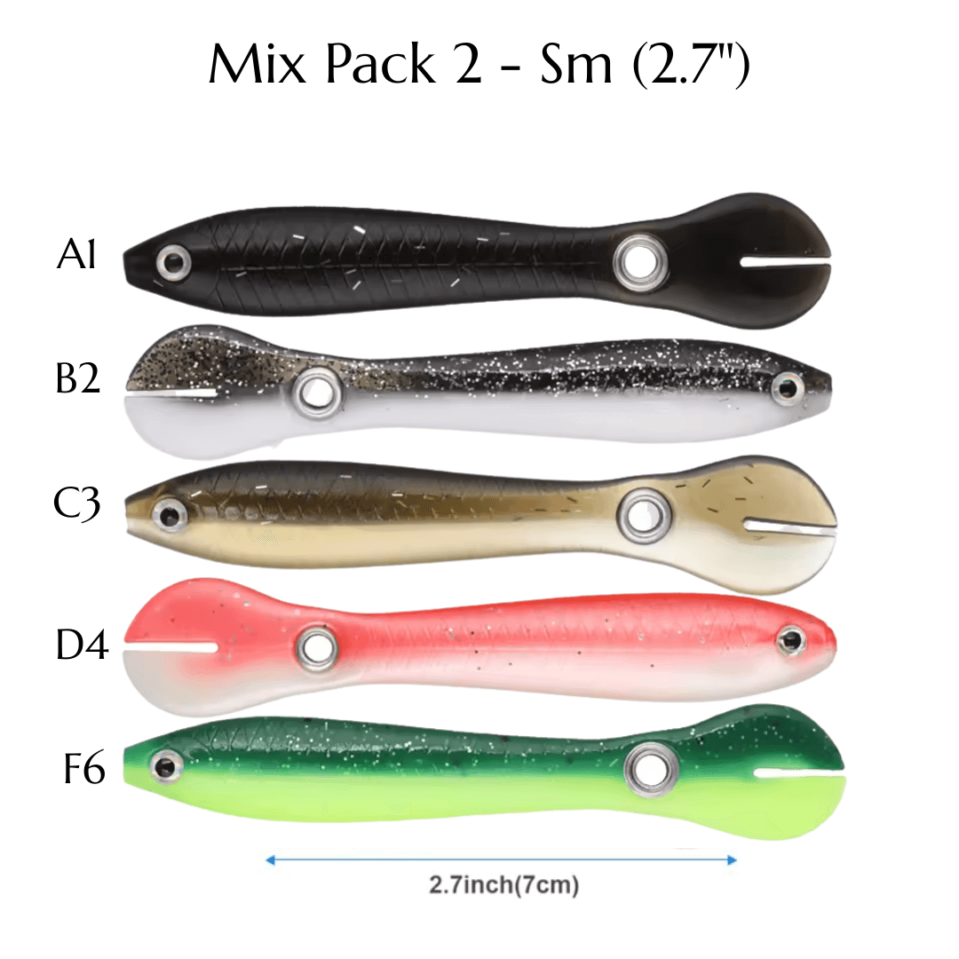 Sofbionic™ Strike Series – Small Water Mix 5-Piece Soft Lure Set (2.7")