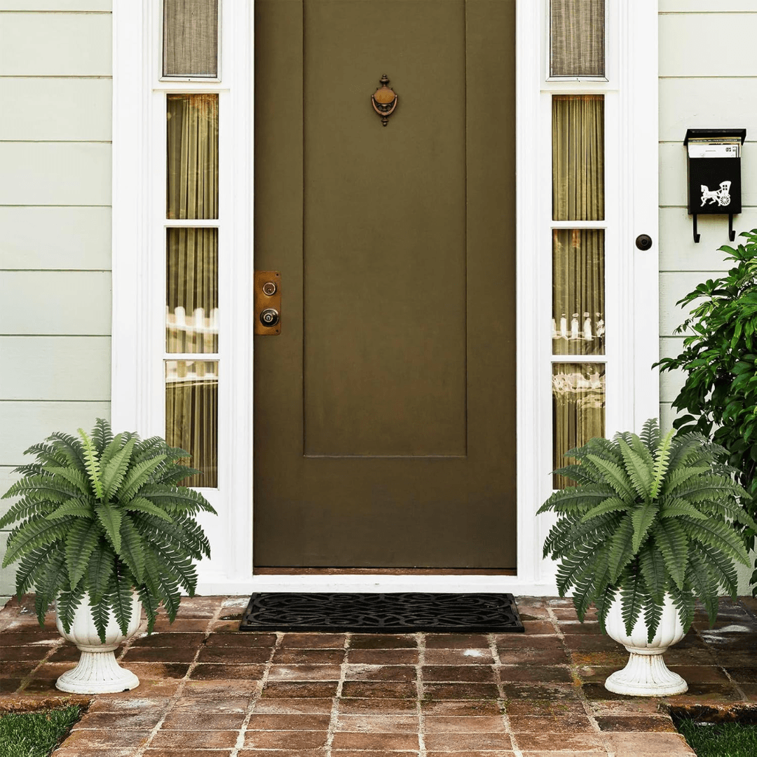 UV Resistant Artificial Boston Fern – Realistic Faux Fern for Outdoor Porch, Patio, Planters & Entryway