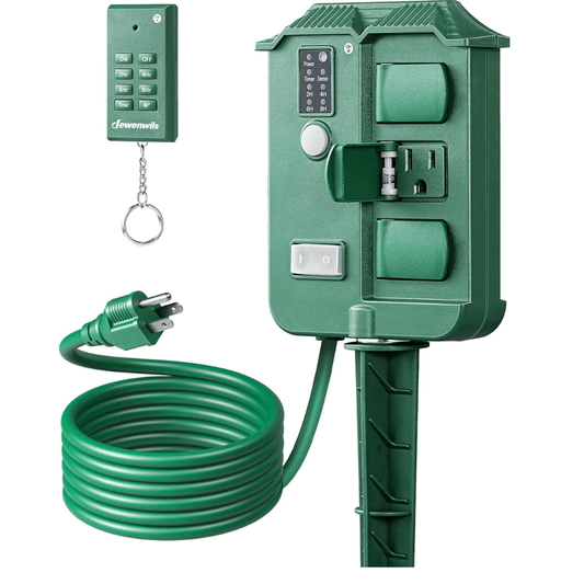 AutoLite™ 6-Outlet Outdoor Timer Stake w/ remote