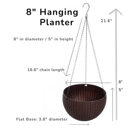 Woven Decorative Hanging Planters (2-Pack)