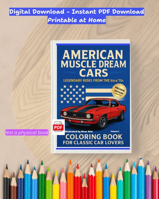American Muscle Dream Cars — Volume 2 (Preview Edition -15 Pages, Digital PDF)