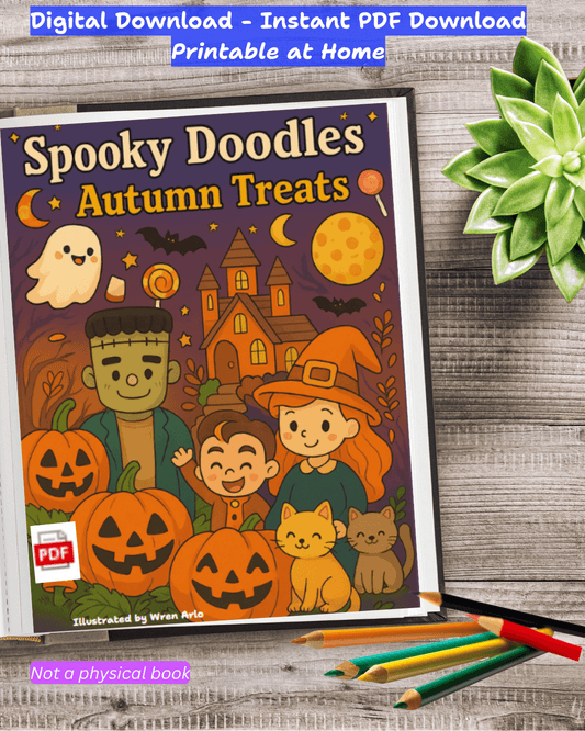 Spooky Doodles: Autumn Treats (Preview Edition -15 Pages, Digital PDF)