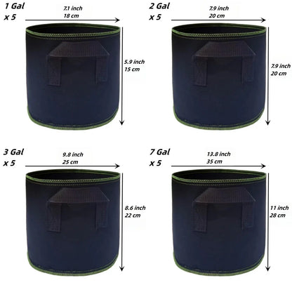 Garden Grow Bags - 5 Pack