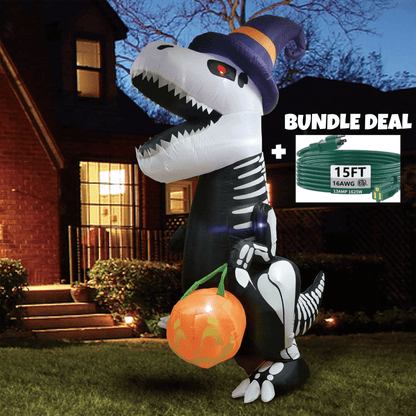 DinoMYTE Bundle™ – Spooky T-Rex Inflatable + 15ft Extension Cord