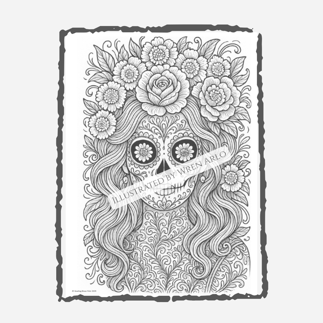 Almas Queridas: Glamour Sugar Skull Coloring Book