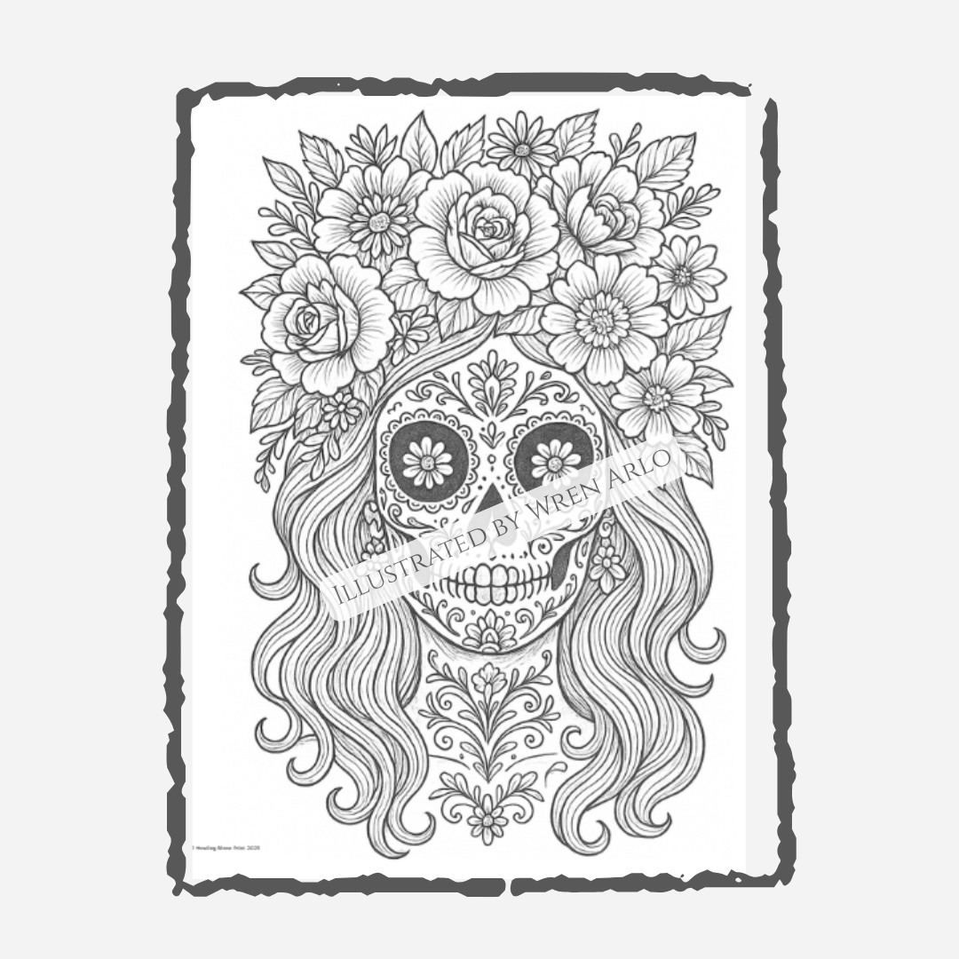 Almas Queridas: Glamour Sugar Skull Coloring Book