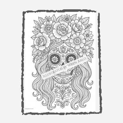 Almas Queridas: Glamour Sugar Skull Coloring Book