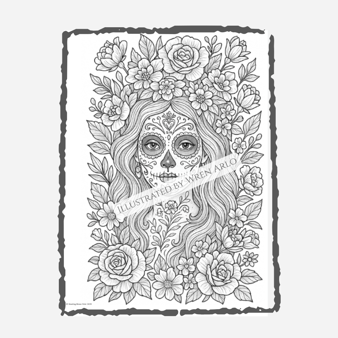 Almas Queridas: Glamour Sugar Skull Coloring Book