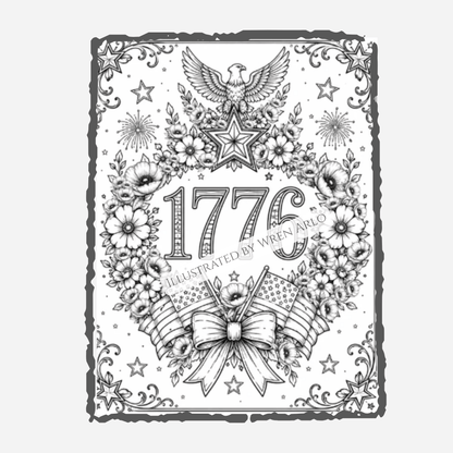 America in Bloom: A Patriotic Coloring Book for All Ages
