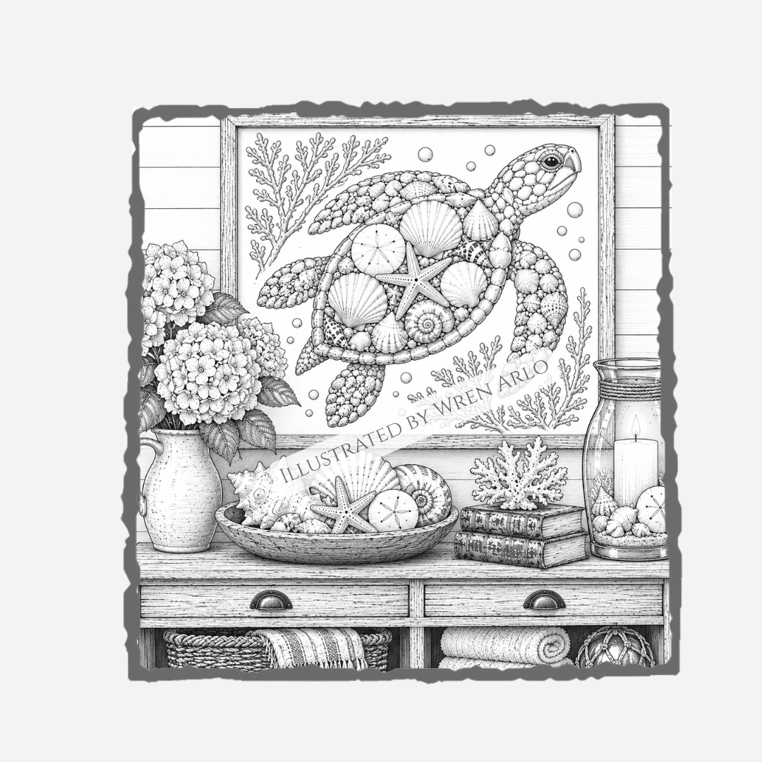 Coastal Collector: A Seashell Coloring Book