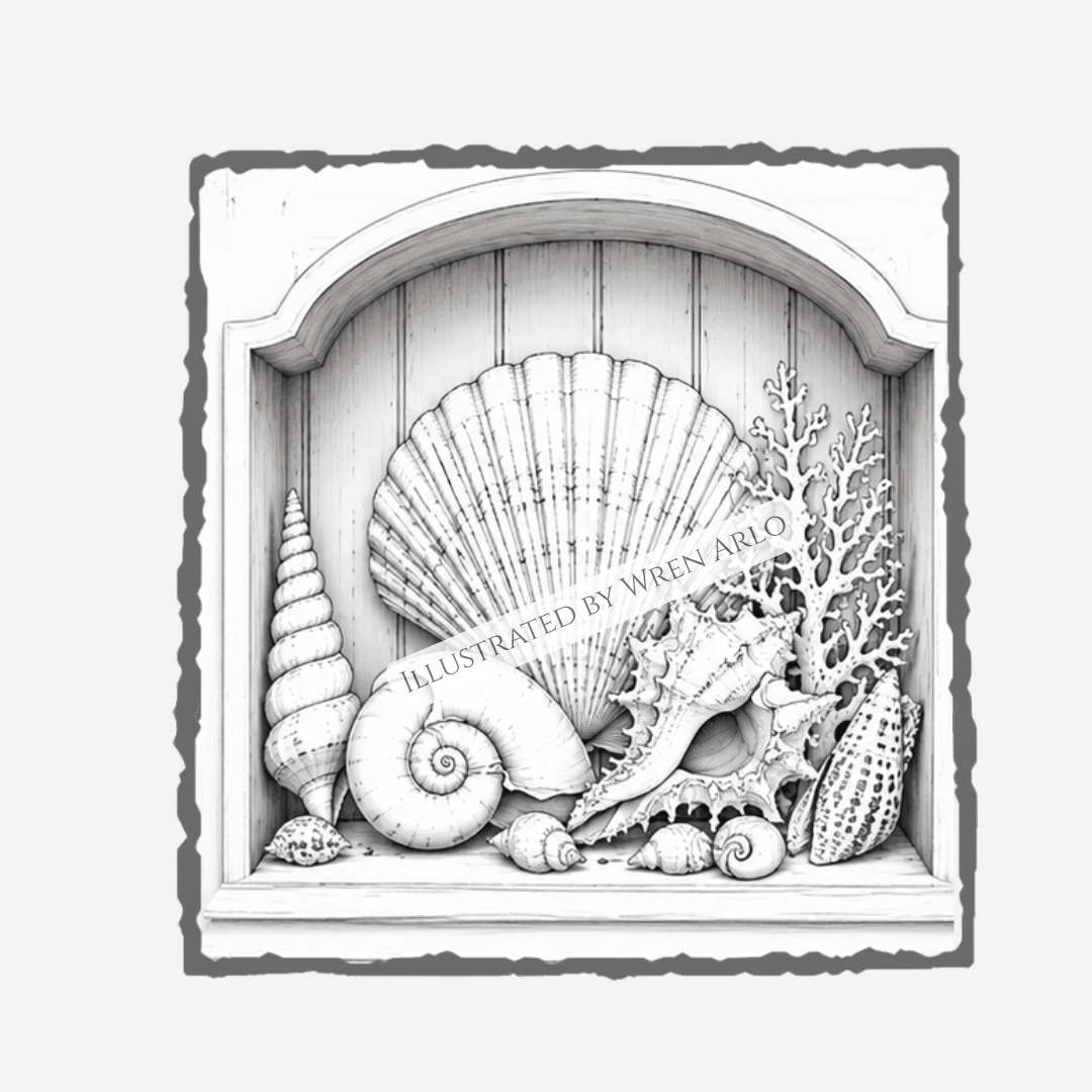Coastal Collector: A Seashell Coloring Book