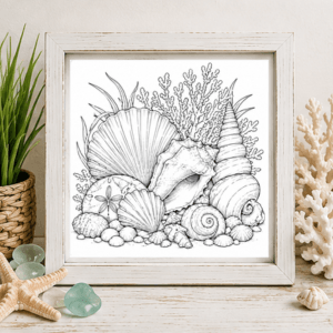 Coastal Collector: A Seashell Coloring Book