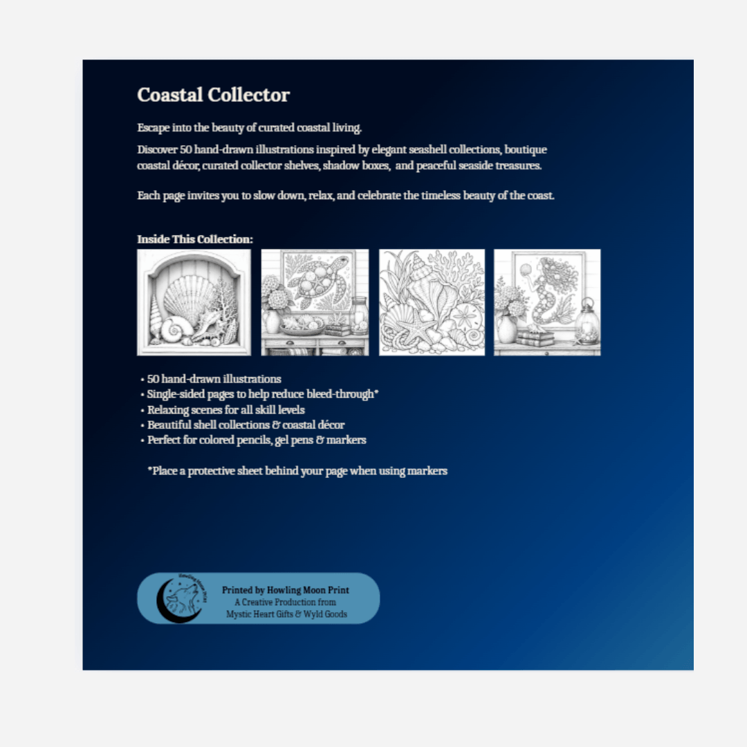 Coastal Collector: A Seashell Coloring Book