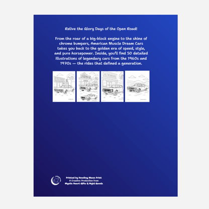 American Muscle Dream Cars Coloring Book – Legendary 60s & 70s Muscle Cars