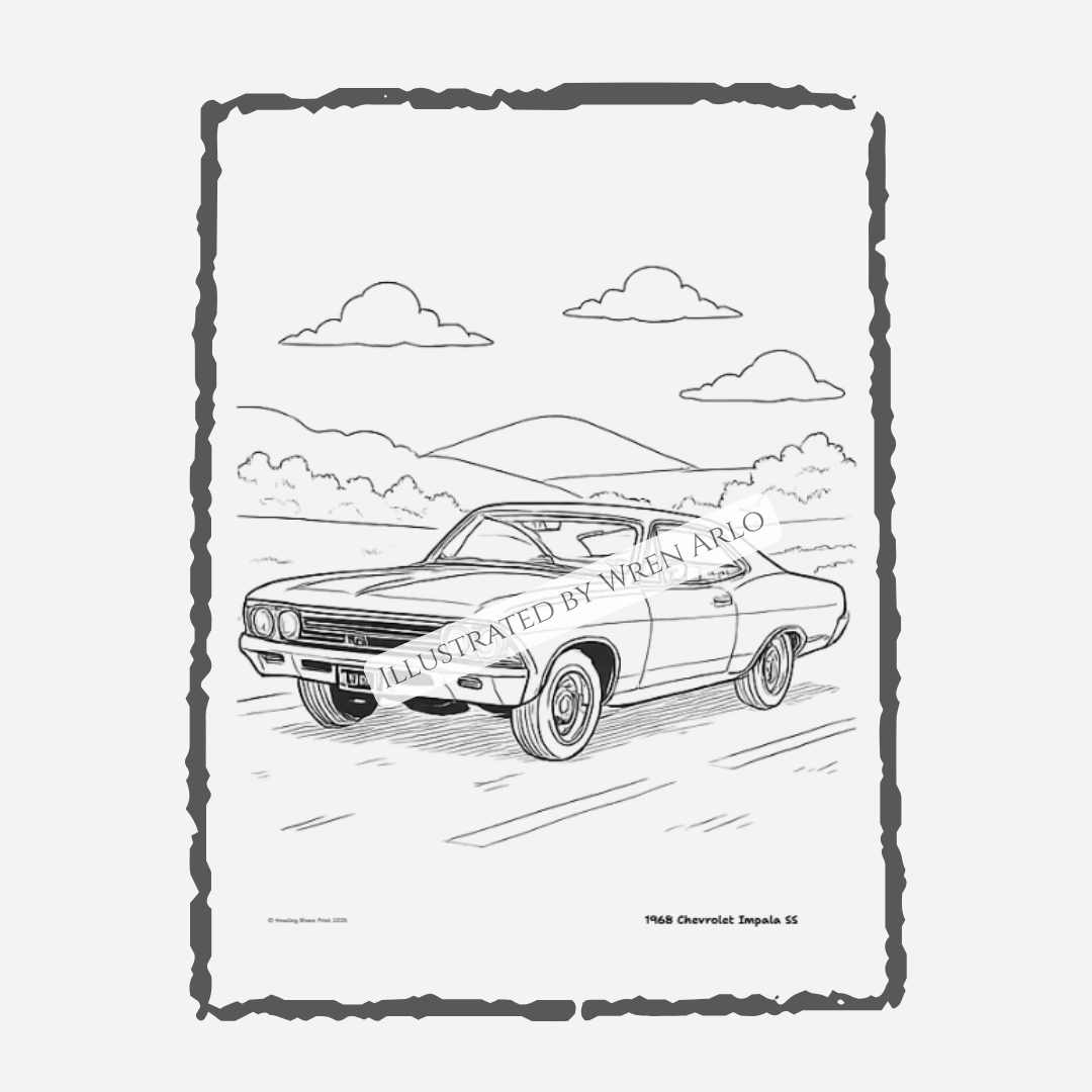American Muscle Dream Cars Coloring Book – Legendary 60s & 70s Muscle Cars