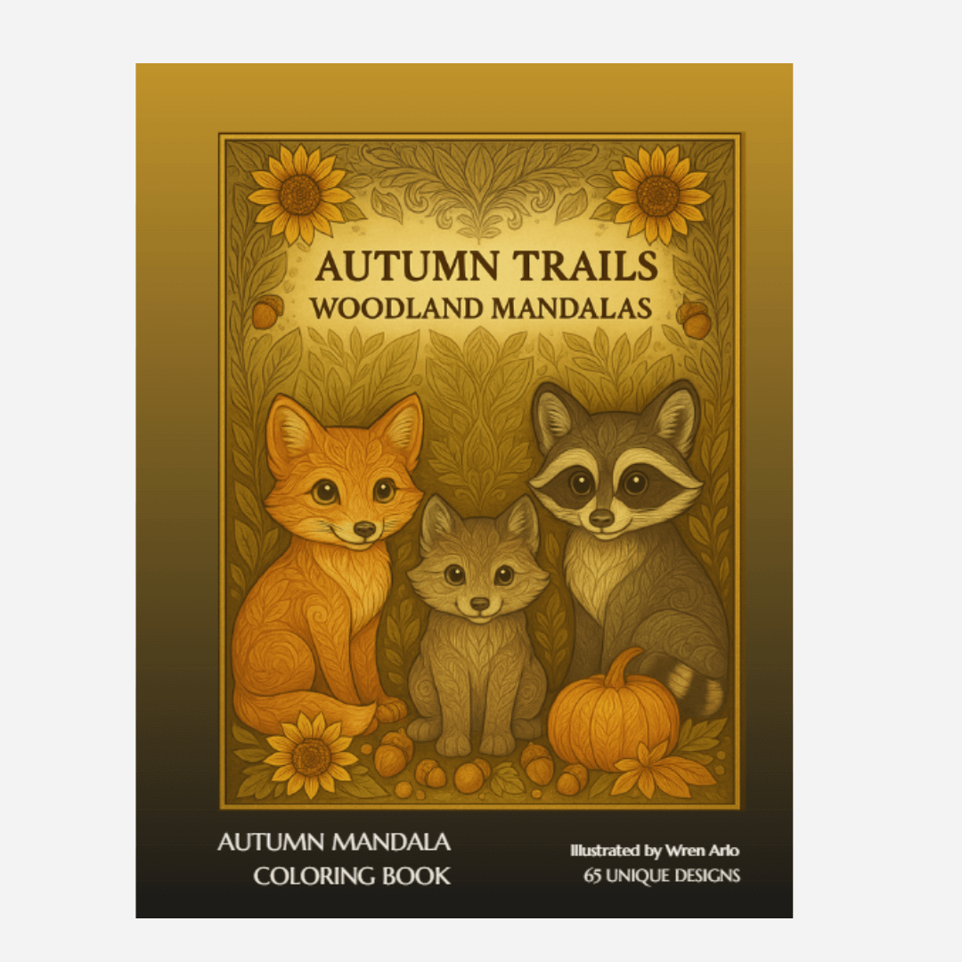 Autumn Trails Woodland Mandalas Coloring Book – 65 Relaxing Fall Designs