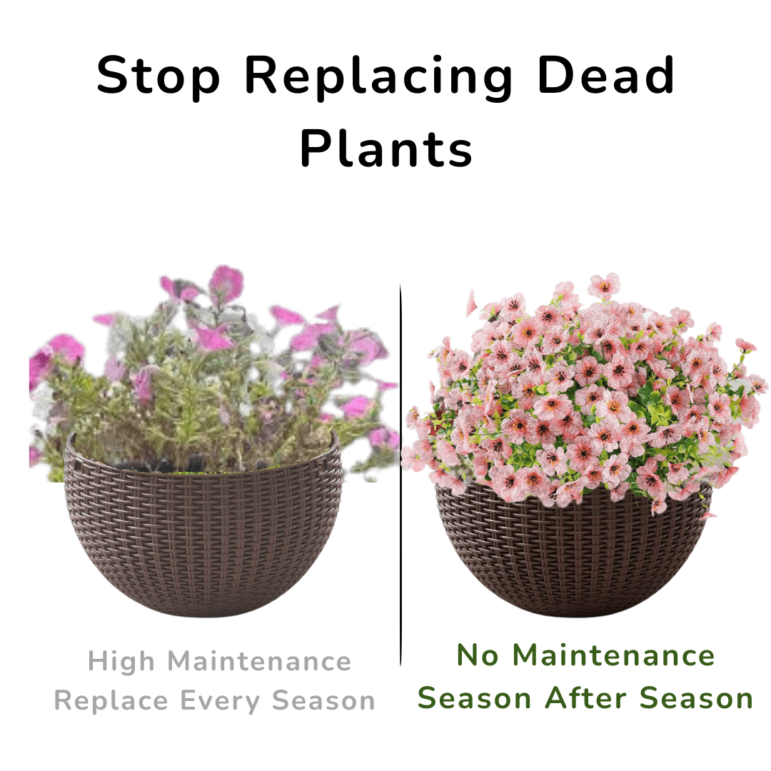 EverBlooms™ 12pc Outdoor Faux Flowers for Full Planters