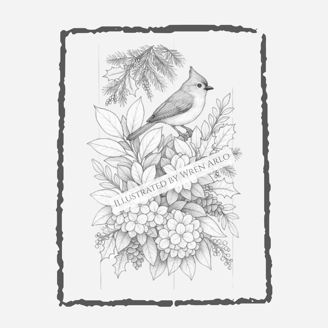 Birds of the Garden Coloring Book – Garden Birds, Birdhouses & Feeders