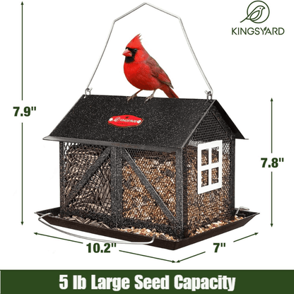 5lb Barn Style Bird Feeder – Large Capacity Design