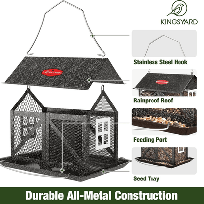 5lb Barn Style Bird Feeder – Large Capacity Design