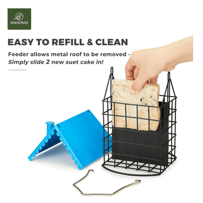 Dual Suet Bird Feeder – All-Metal Hanging Design