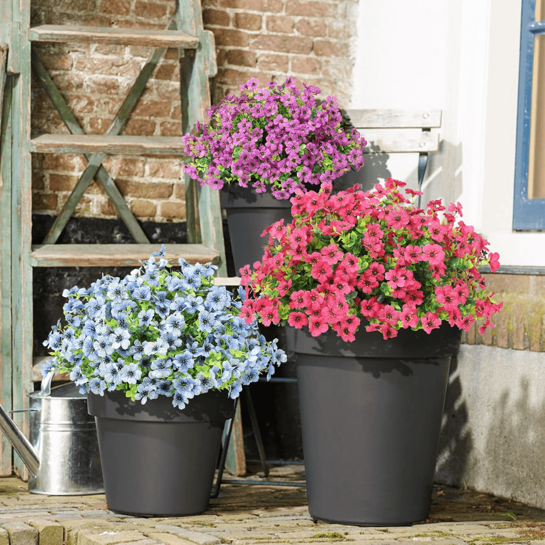 EverBlooms™ 12pc Outdoor Faux Flowers for Full Planters