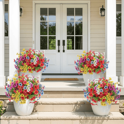 EverBlooms™ 12pc Outdoor Faux Flowers for Full Planters