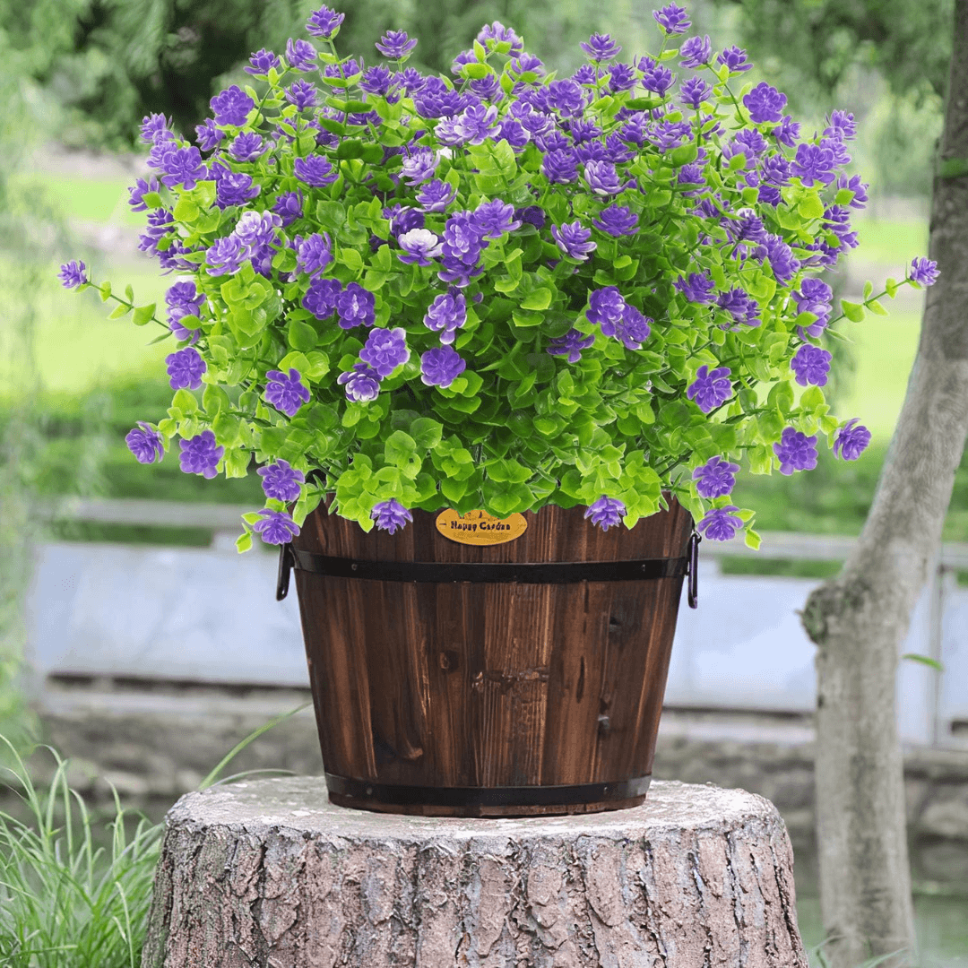 EverBlooms™ Outdoor Faux Flowers 8 Pieces for Full Planters