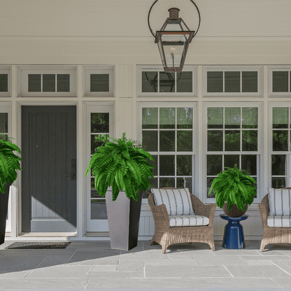 UV Resistant Artificial Boston Fern – Realistic Faux Fern for Outdoor Porch, Patio, Planters & Entryway