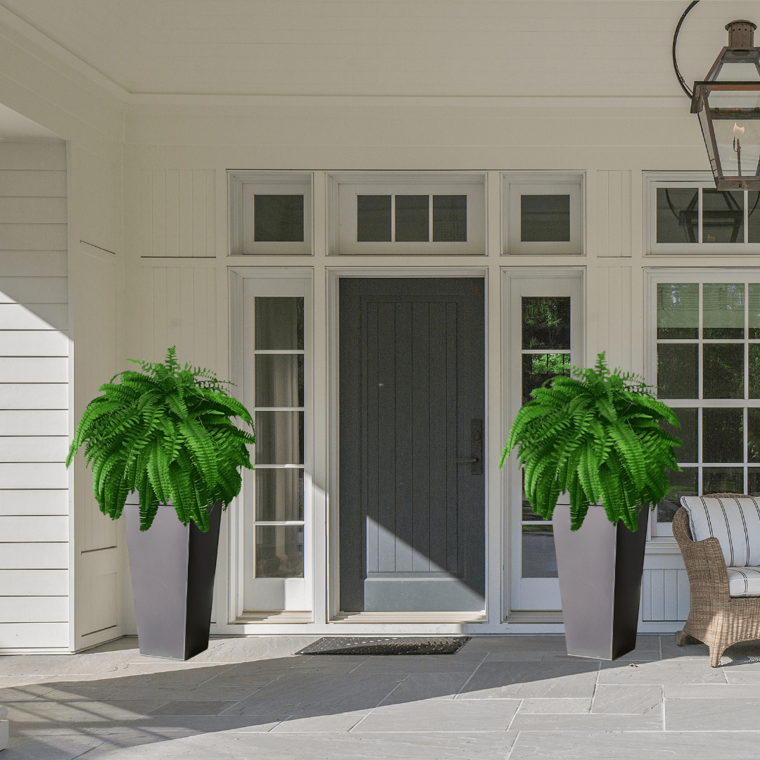 UV Resistant Artificial Boston Fern – Realistic Faux Fern for Outdoor Porch, Patio, Planters & Entryway