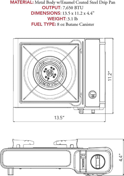 Compact Butane Camp Stove