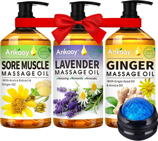 Relaxing Massage Oil Gift 3 pc Set