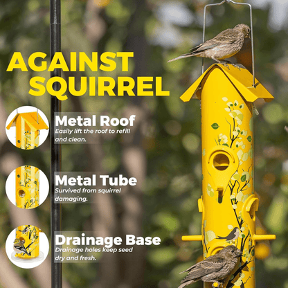 2lb Hanging Bird Feeder with Perches – 6-Port Feeding Design