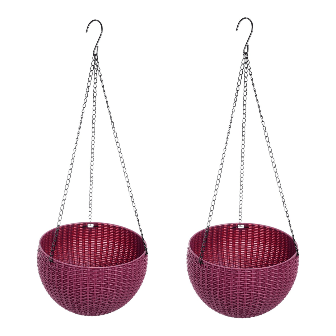 Woven Decorative Hanging Planters (2-Pack)
